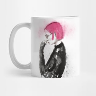 Pink hair Mug